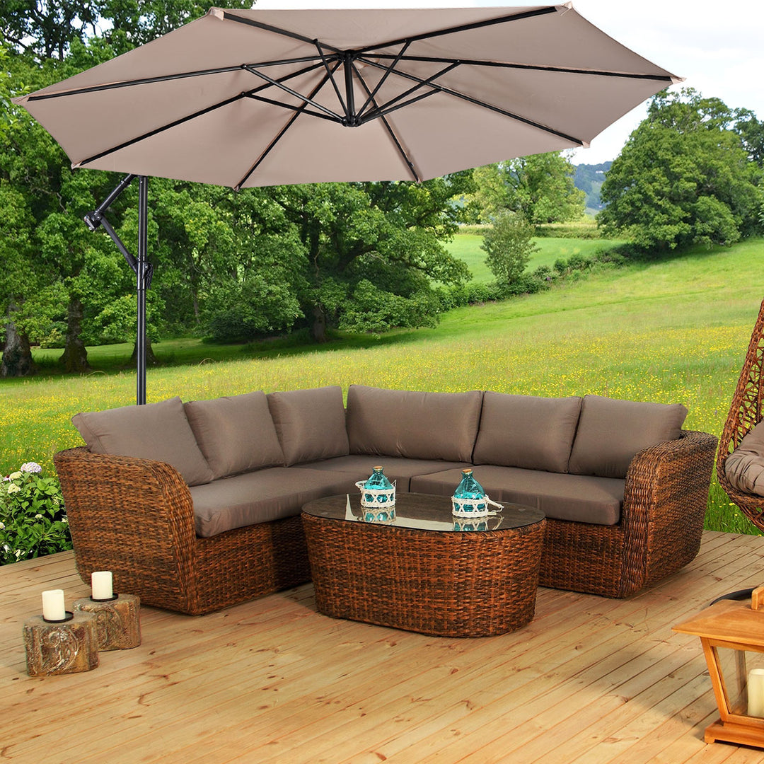 10' Hanging Sunshade Umbrella for Patio and Backyard – THE KOZY PLACE